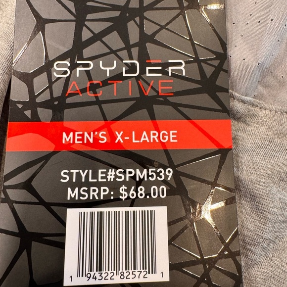 Spyder Men’s Gray Performance Short & Black 1/4 Zip Pullover NEW Size XL - Picture 4 of 16